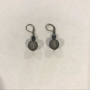 Black Beaded Drop Earrings